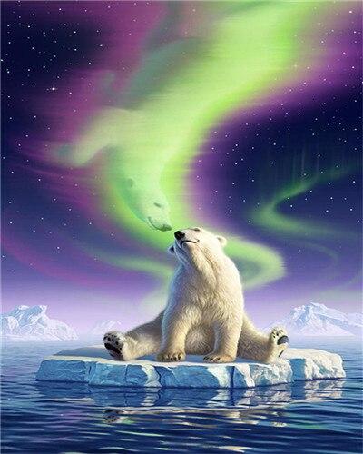 

Polar Bear Floating – Paint By Numbers - 40*50CM, 501 Original