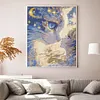 Cartoon Girl Cat-11CT Stamped Cross Stitch 40*50cm/15.75*19.69in tapestrymarket