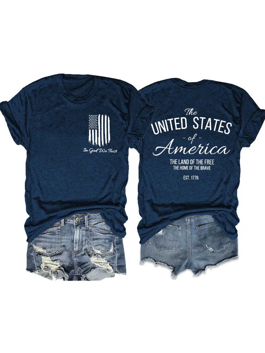In God We Trust America Flag T-shirt