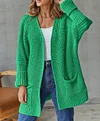 Solid Color Loose Knit Cardigan Sweater