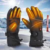 Electric Heating Gloves Rechargeable Windproof Hand Warmer Ski Thermal Gloves