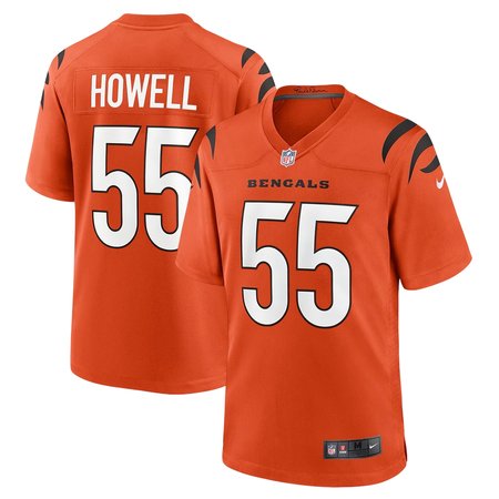Youth Cincinnati Bengals #55 Cashius Howell Orange 2026 NFL Draft Game Jersey