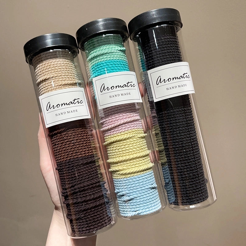 Canned Rubber Band Women’s Tie Head High Elastic Durable Hair Rope Tie Head New Rubber Band High Ponytail Hair Rope Hair Ring