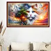 Luxury AB Velvet Diamond Painting Kit - Cat and Tree