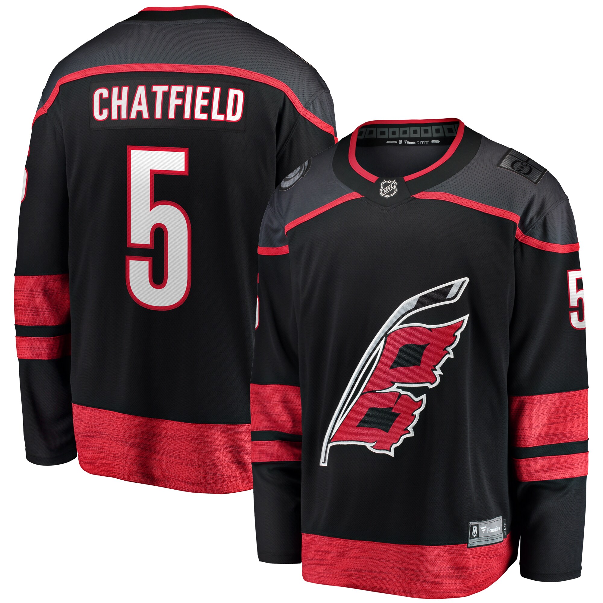 Jalen Chatfield Carolina Hurricanes Fanatics Home Premier Breakaway   Jersey &ndash; Black mysite