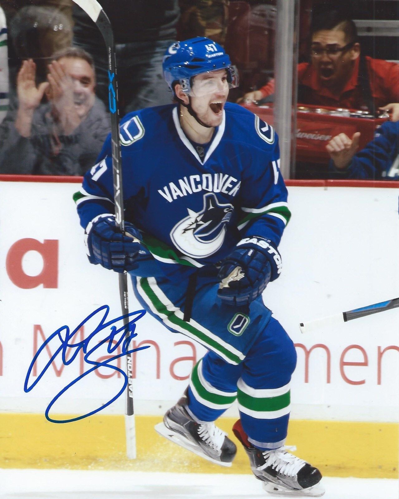 Sven Baertschi Signed 8×10 Photo Poster painting Vancouver Canucks Autographed COA E