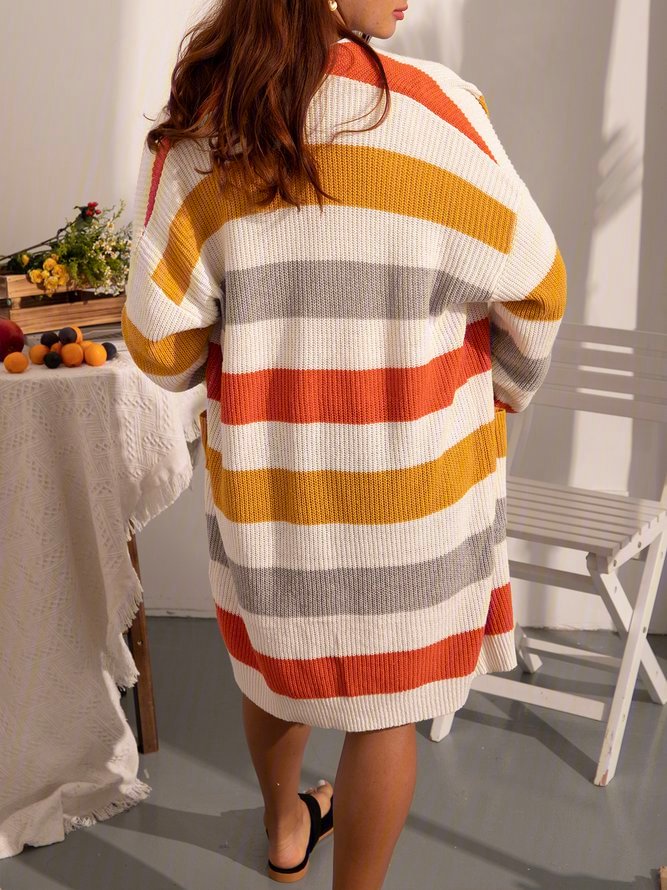 Knitted Long Sleeve Casual Coats Cardigans