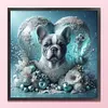 Love Bulldog-11CT Stamped Cross Stitch 45*45cm
