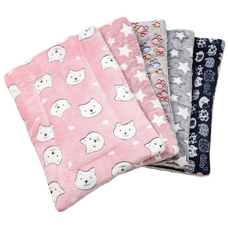 Spot Pet Sleeping Mat Thickened Autumn And Winter Warm Mat Cat Dog Universal Blanket Mat Pet Supplies