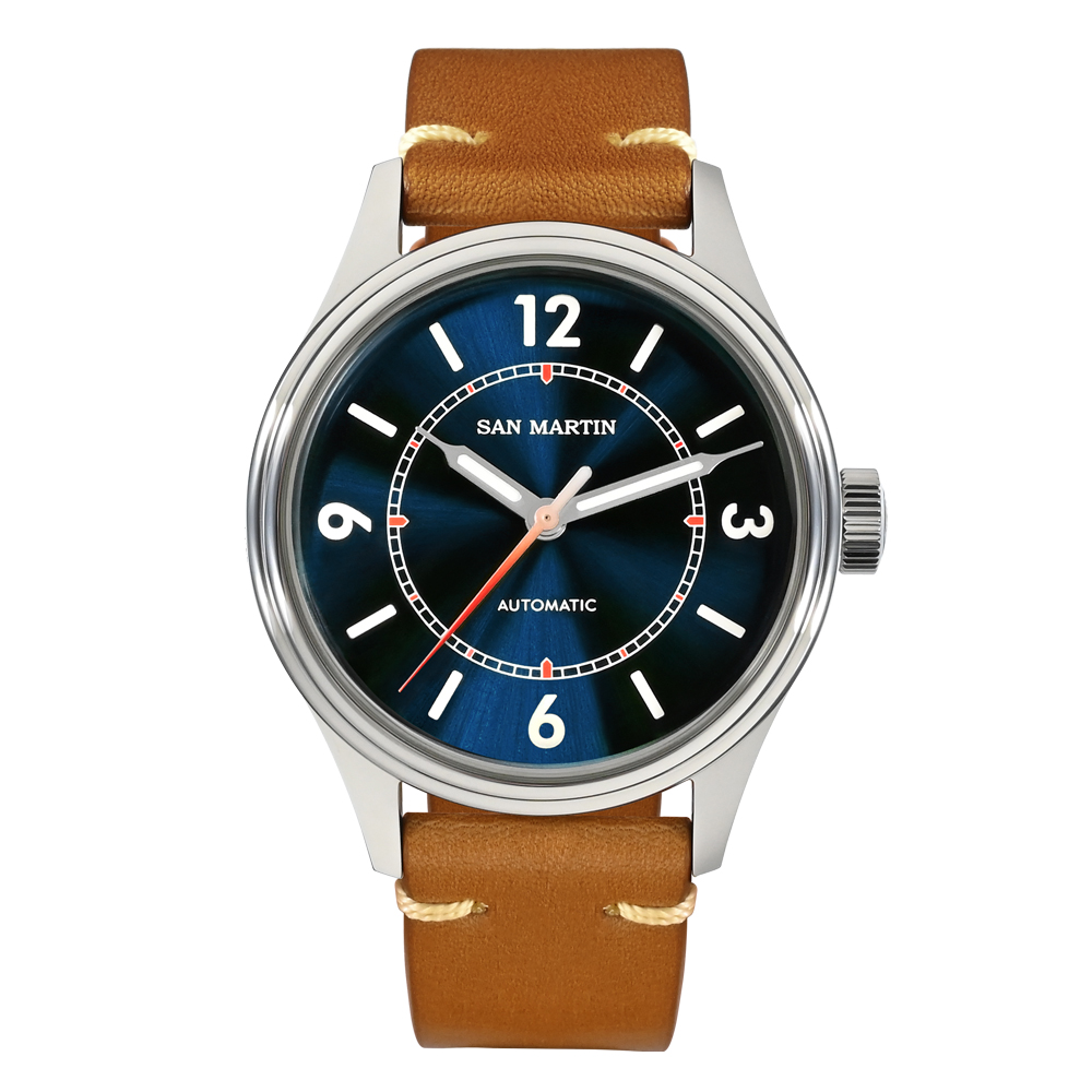 San Martin Men Pilot Watch Enamel Sunray Dial SN0108G San Martin Watch San martin watchSan Martin Watch