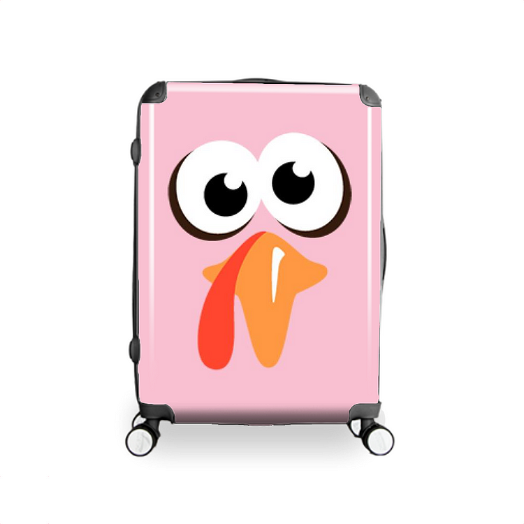 Silly Turkey Face, Thanksgiving Hardside Luggage