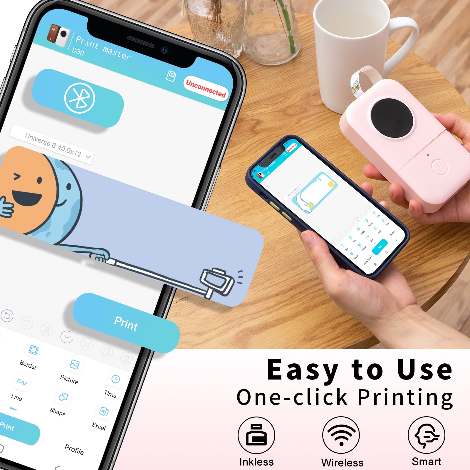 Saker Portable Label Maker Machine