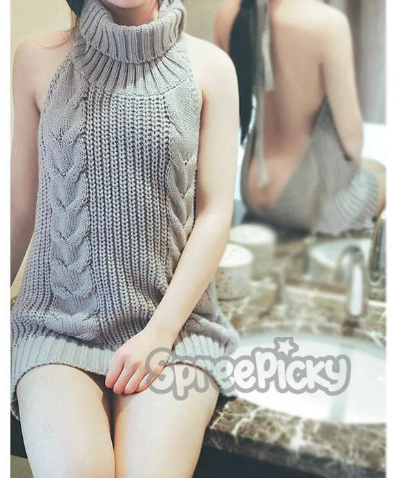 [FreeShip] Virgin Killer Sweater Dress SP178781