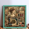 Sewing Machine Woman-14CT Stamped Cross Stitch 40*40cm/15.75*15.75in tapestrymarket