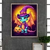 (40*50cm)Halloween Pumpkin Winged Dragon - Full Round Drill Diamond Painting