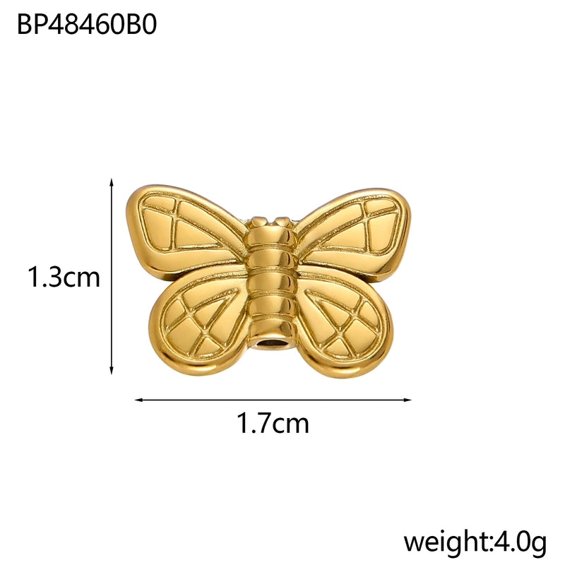 1 Piece 20*32mm Titanium Steel Zircon Starfish Ocean Shell Pendant Jewelry Accessories