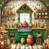 Christmas-11CT Stamped Cross Stitch 50*50cm tapestrymarket