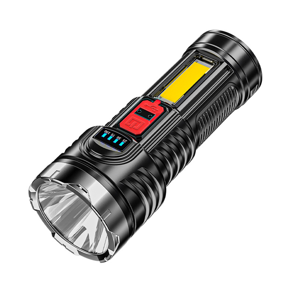 USB Rechargeable G5+COB LED Beads Flashlight Portable Torch Power Display от Cesdeals WW