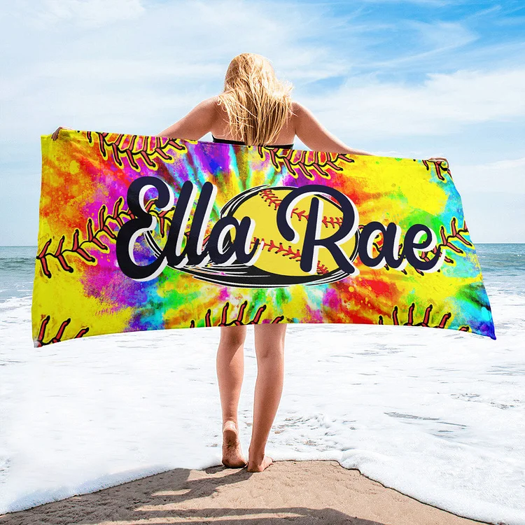 Personalized Softball Beach Towel For Summer&Beach|DYTowel195