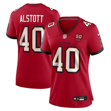 Women's Tampa Bay Buccaneers #40 Mike Alstott  Red 50th Anniversary Game Jersey