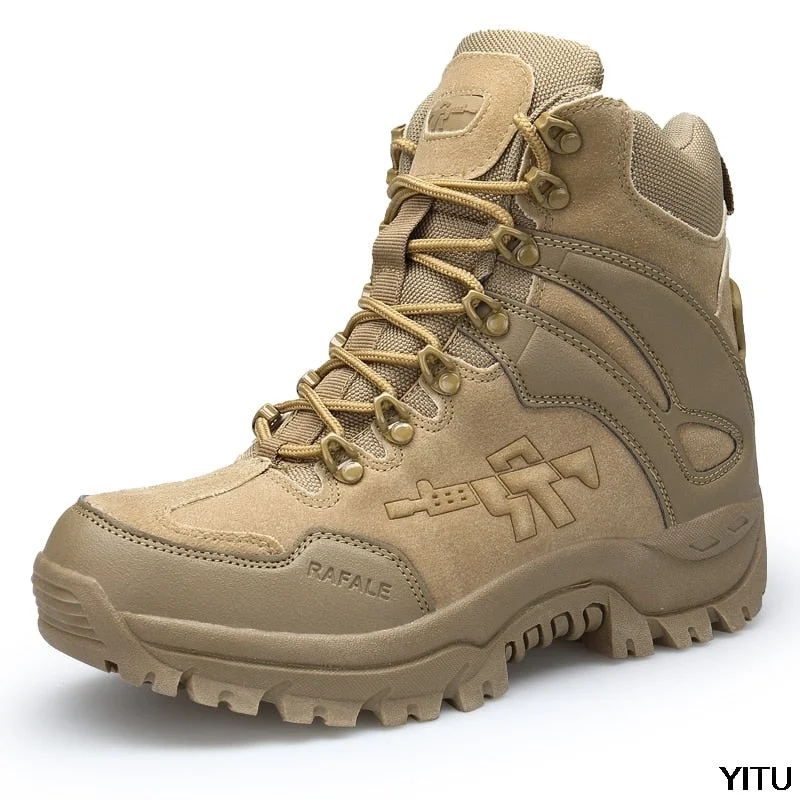 New Autumn Winter Military Boots Outdoor Male Hiking Boots Men Special Force Desert Tactical Combat Ankle Boots Men Work Boots