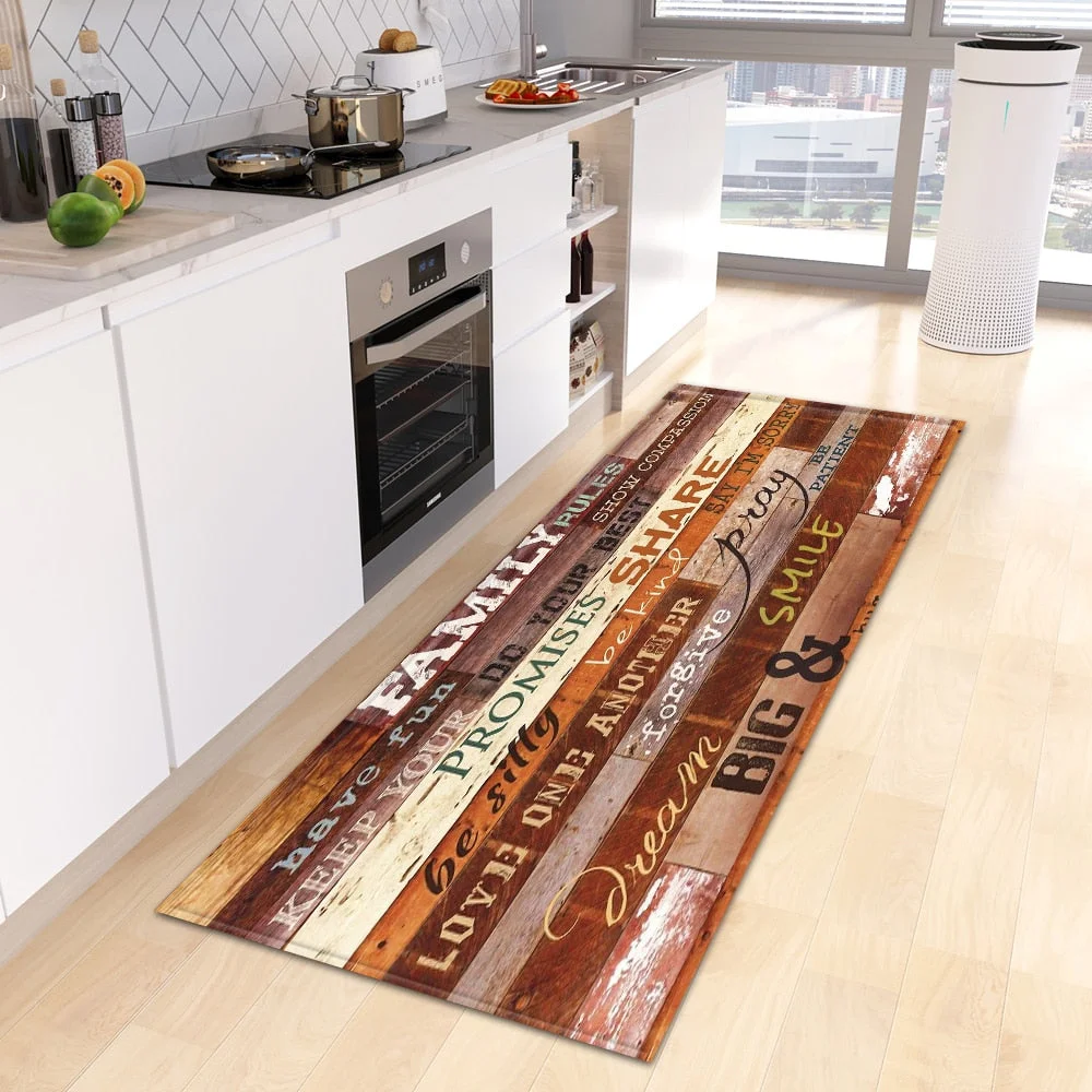 Modern Kitchen Mat Hallway Entrance Doormat Home Bedroom Bedside Living Room Children Decoration Carpet Bath Anti-Slip Floor Rug