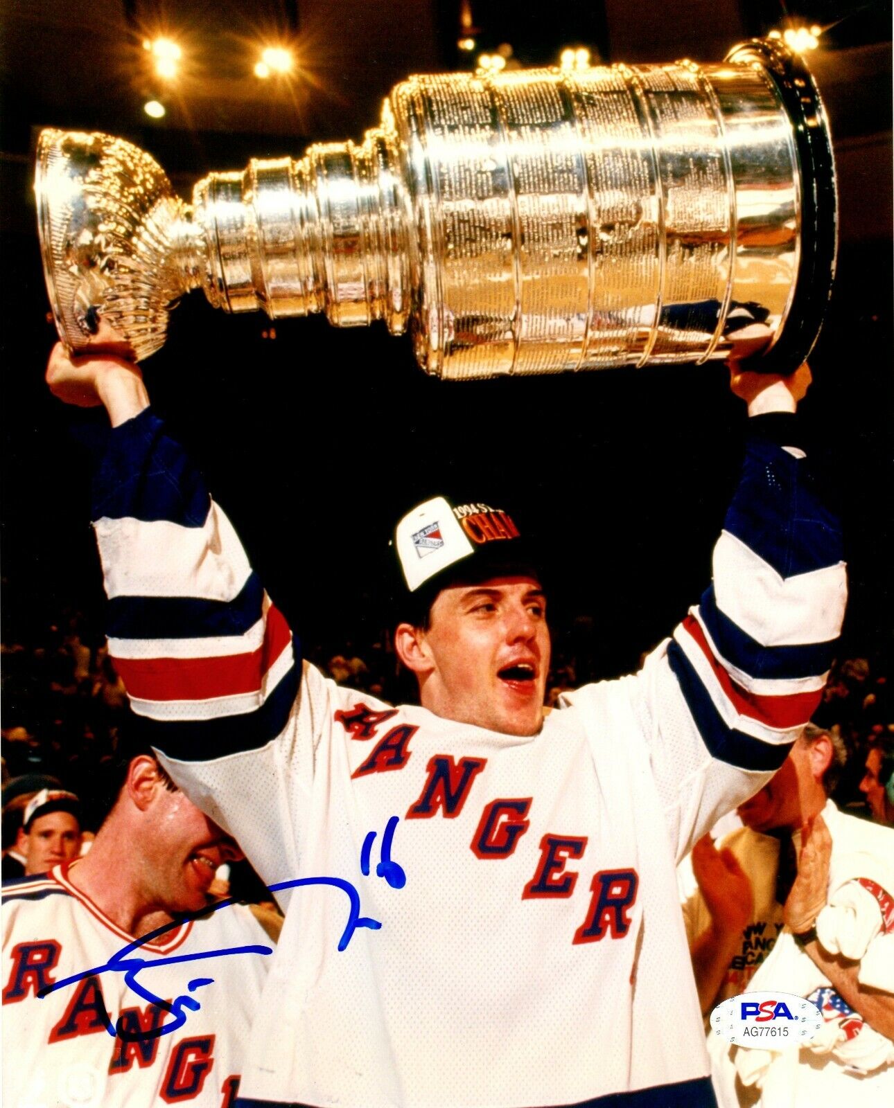 Brian Noonan autographed signed 8x10 Photo Poster painting NHL New York Rangers PSA COA