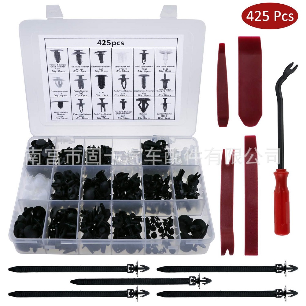

425pcs Plastic Fixed Nylon Clip Buckle Set, 501 Original