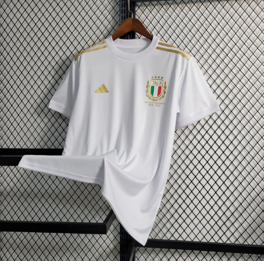 2023 Italy 125th Commemorative Edition White Thai football jersey 1:1