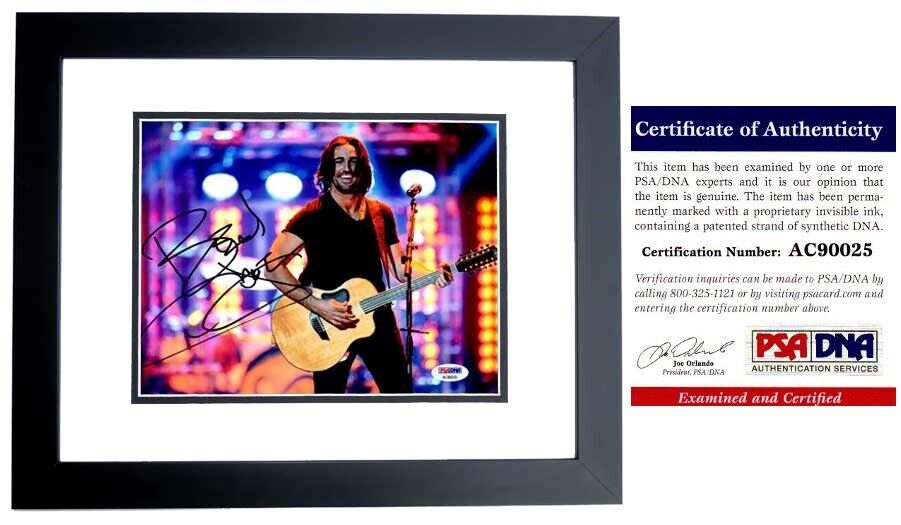 Jake Owen Signed Country Music Singer 8x10 inch Photo Poster painting with PSA/DNA FRAMED