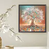 Arbre de vie-peinture sp&eacute;ciale partielle au diamant-30*30cm