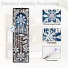 (US Local)Christmas Train A5 Size Diamond Painting Notebook Set with 4Pcs Bookmark Gift
