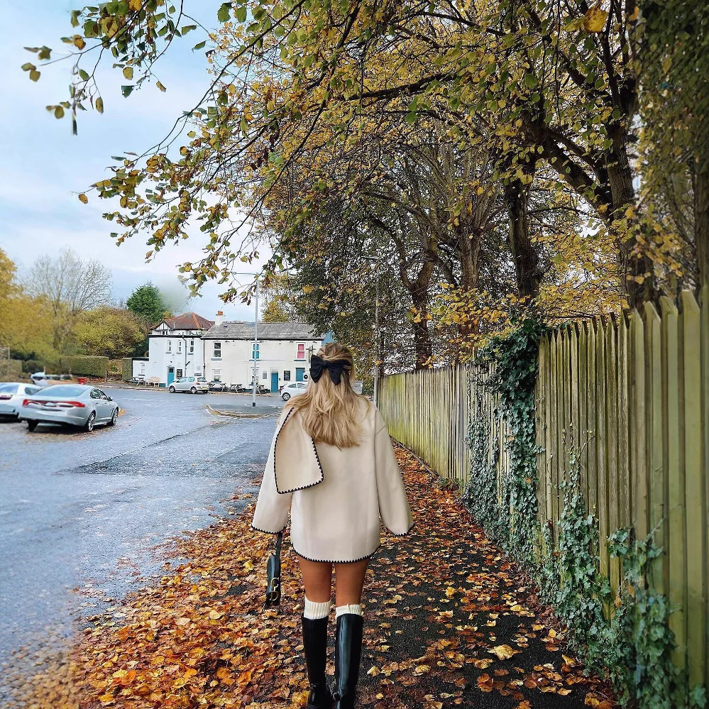 Nigikala Nigikala Women's Clothing 2025 Autumn And Winter New Fashion Wool Coat Thick Loose With Scarf Tid Lady