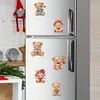 6Pcs Acrylic Valentine Day Love Bear Diamond Art Refrigerator Magnets Sticker