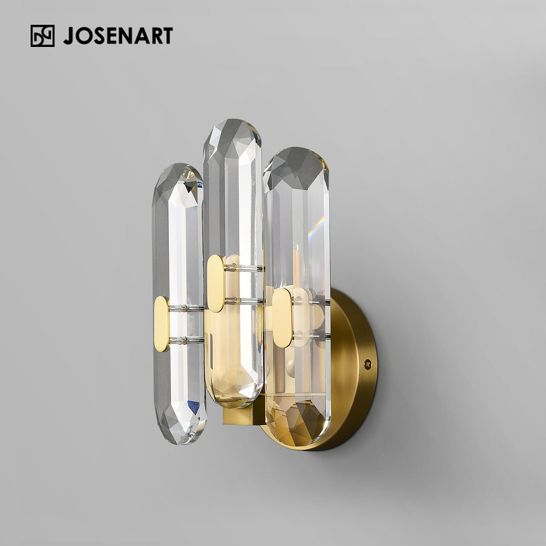 Josenart Cylinder Clear Crystal Shade Sconce