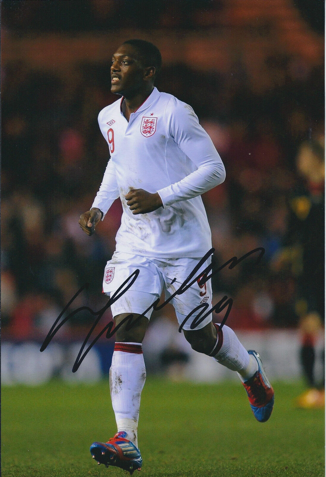 Marvin SORDELL Signed Autograph 12x8 Photo Poster painting AFTAL COA England Football Burnley