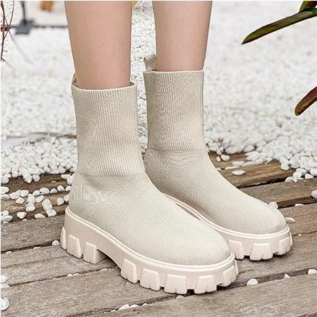 Stunahome V-KNIT Slip-On Boots shopify Stunahome.com