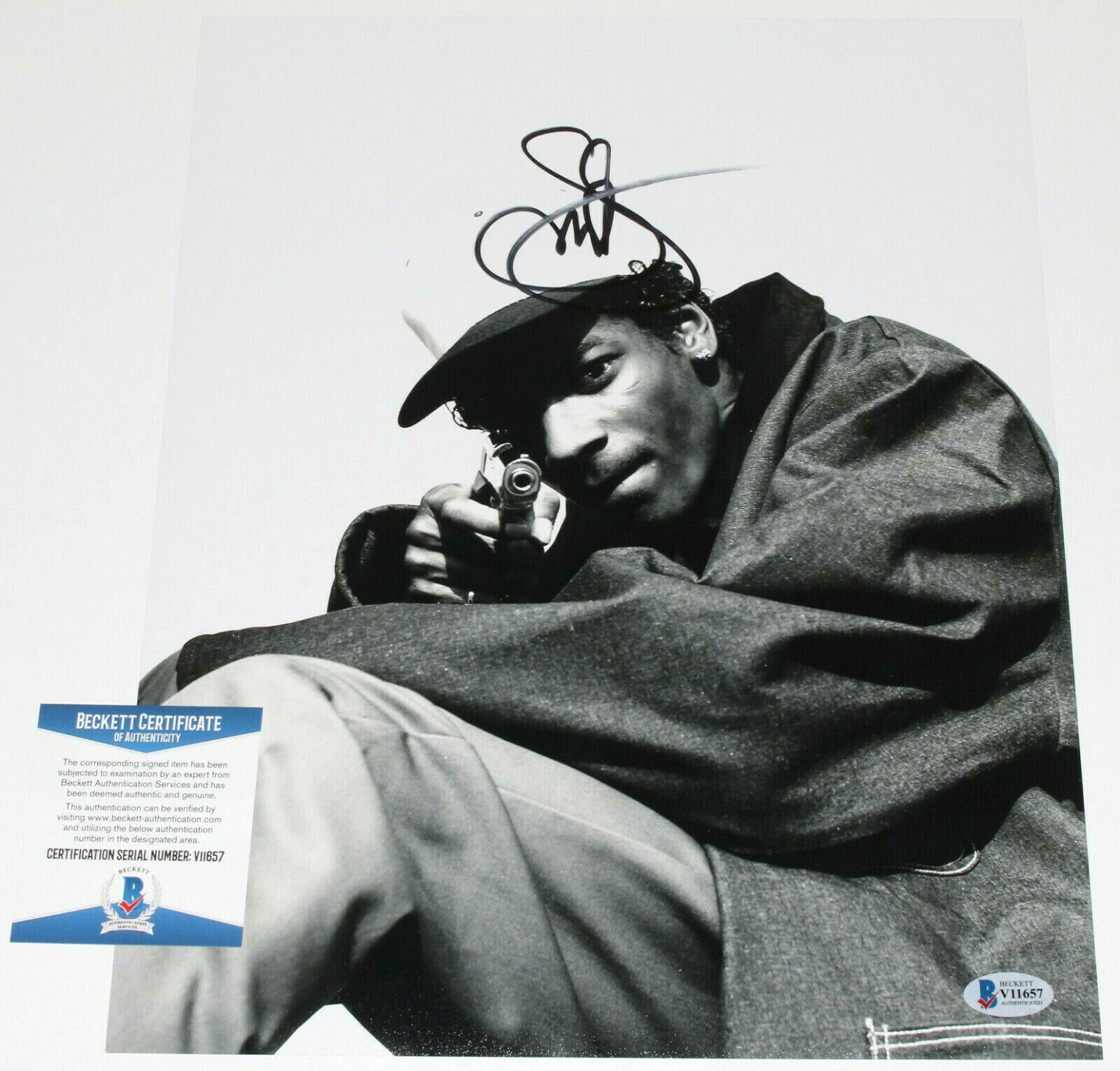 SNOOP DOGG SIGNED AUTHENTIC RAPPER CALIFORNIA 187 11x14 Photo Poster painting BECKETT COA BAS