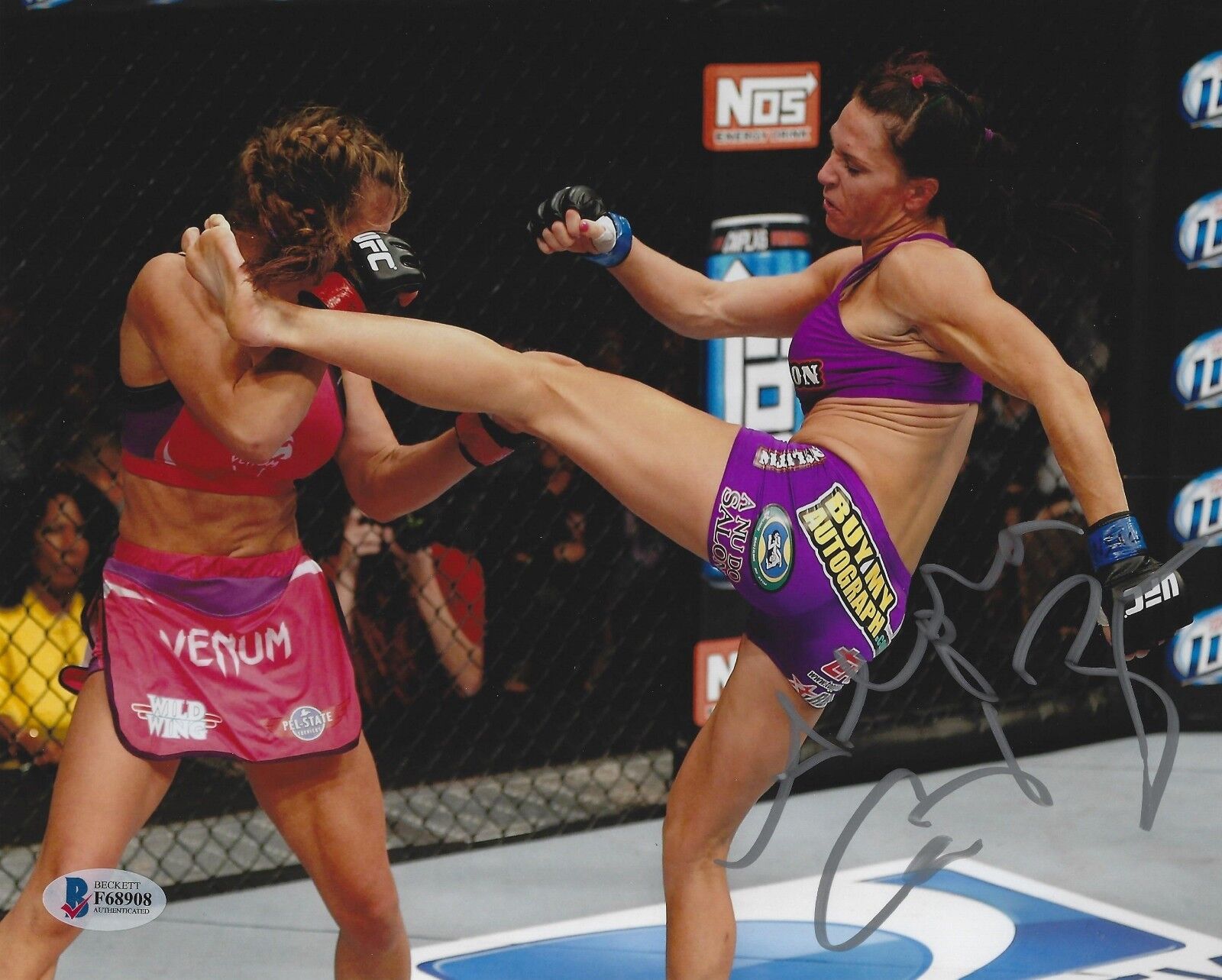 Cat Zingano Signed 8x10 Photo Poster painting BAS COA UFC Ultimate Fighter Finale vs Miesha Tate