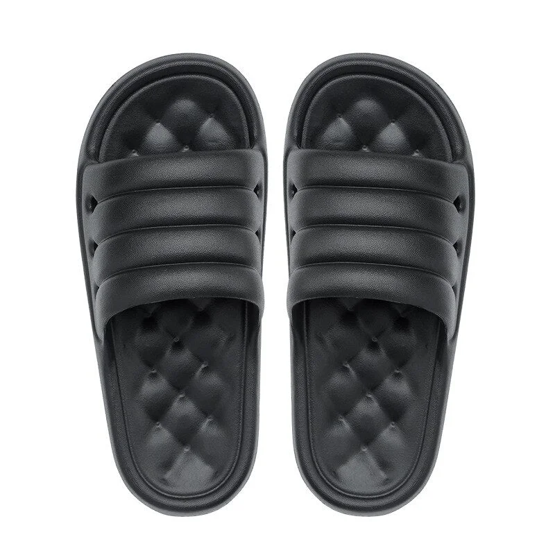 Men's Slippers Sofa Slides Men Sandals Soft Indoor Bath Home Slippers Women Thick Sole Anti-slip Mute Summer Shoes Flip Flops