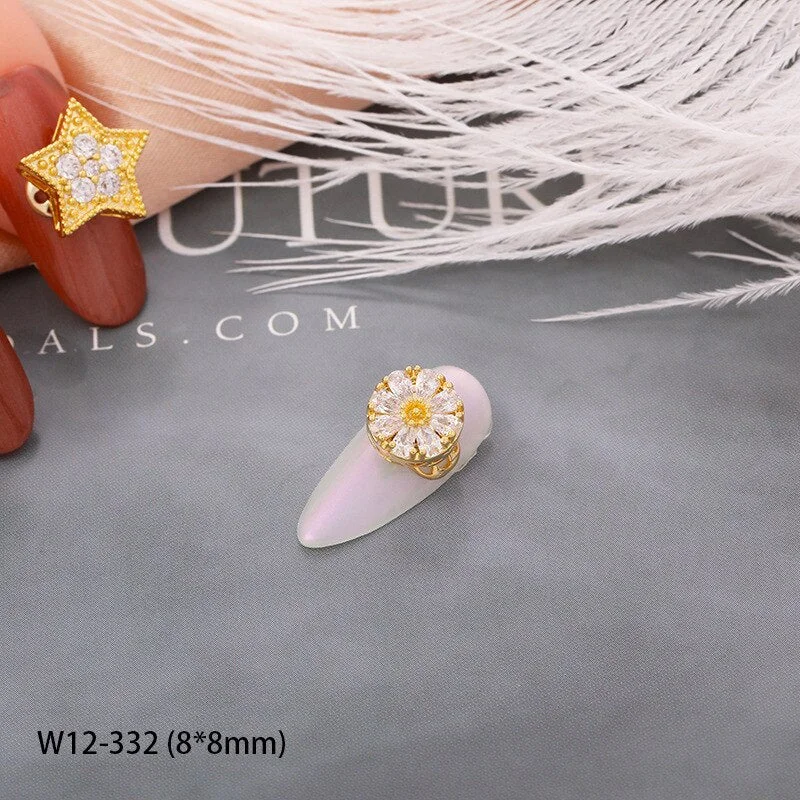 Japanese Nail Art Zircon High Speed Transfer Beads Rotatable Nail Alloy Pearlescent Nail Accessories DIY Nail Designer Supplies