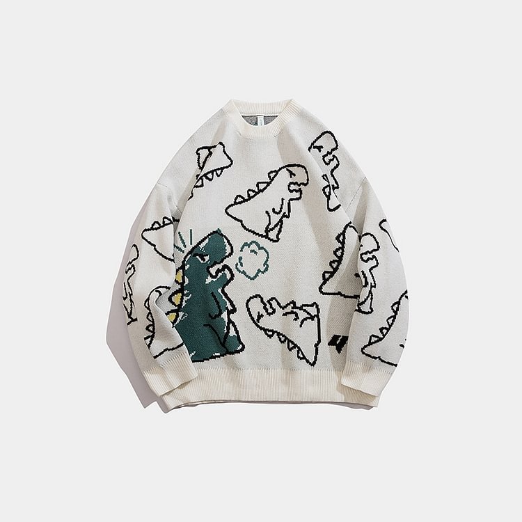 Vintage Dinosaur Trendy Sweater Cardigan weebmemes