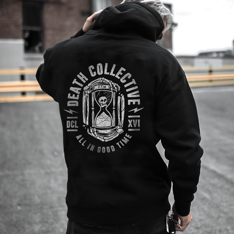 UPRANDY Death Collective Printed Men's Hoodie -  UPRANDY