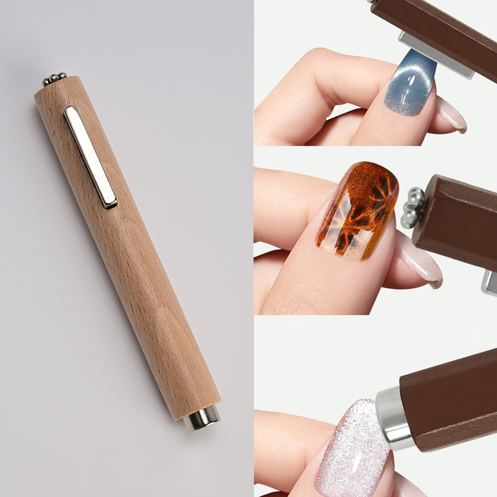 Teamgoo 3-IN-1 Strong Magnet Stick Wand For 3D Magnetic Cat Eye Gel Exploding sparks Pattern Multi-functional UV Gel Nail Magnet Stick