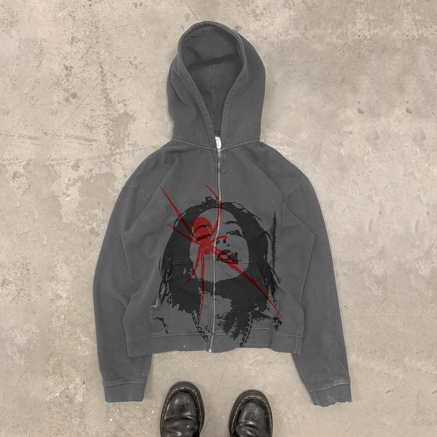 Casual Vintage Print Street Hoodie