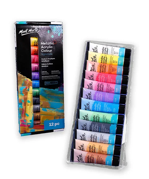 12/24/36 Colors Metallic Color Acrylic Paint Set 36ml-Himinee.com