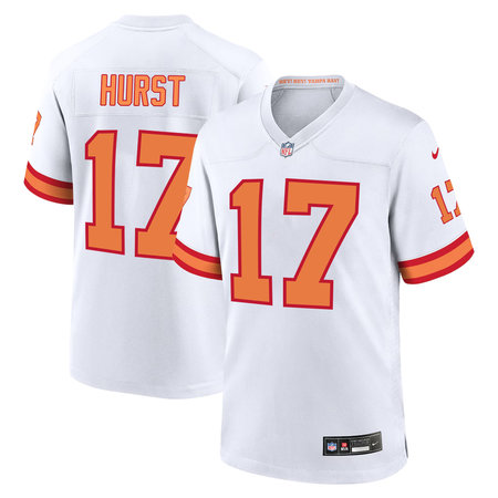 Men's Tampa Bay Buccaneers #17 John Hurst White Player Game Jersey