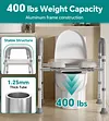 Soundfuse Toilet Seat Risers for Seniors, Raised Toilet Seat with Handles, Adjustable Height & Width, 400 lbs, Cozy Padded Elevated Toilet Seat, Fit Any Toilet