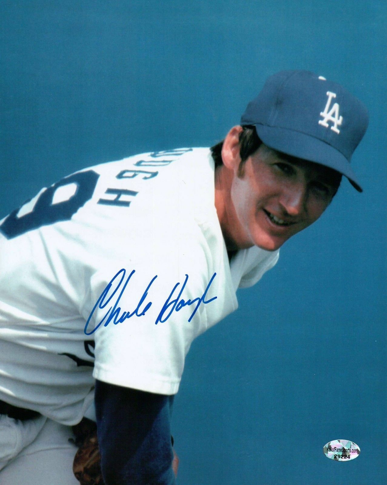 Charlie Hough Signed 8X10 Photo Poster painting Autograph Los Angeles Dodgers Close Up Auto COA