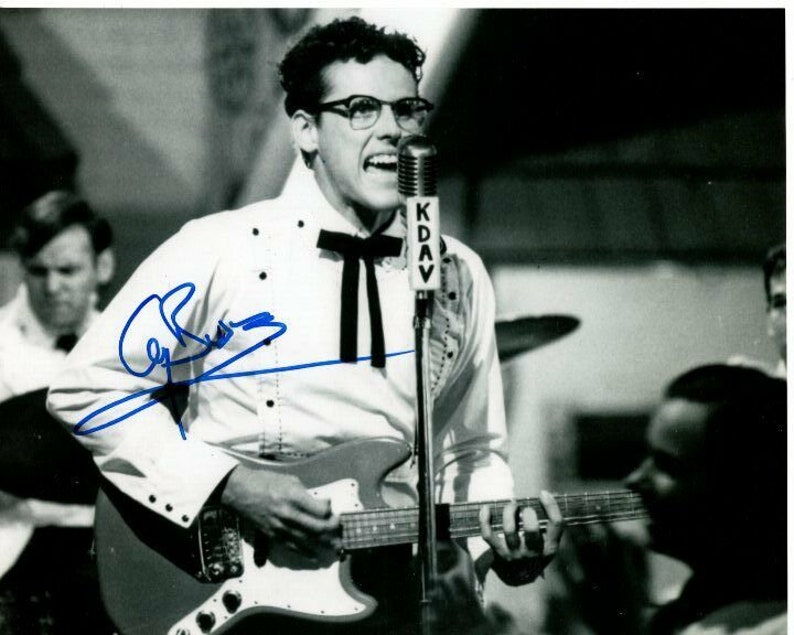 Gary busey signed autographed the buddy holly story Photo Poster painting